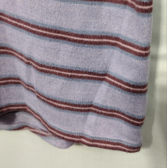 American Eagle Striped Blouse Women's L Purple Boho Retro Y2K 90s Casual Comfy - Picture 4 of 8